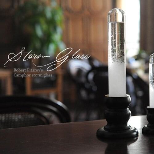 Practical Weather Forecast Bottle Glass Storm Bottle Candle Holder Decoration For Home Office Birthday Valentines Day Gifts