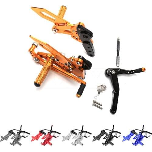 Motorcycle CNC Adjustable Rearset Footrests Rear Set Foot Pegs Pedal For Yamaha MT09 FZ09 2014 - 2017 Moto Accessory MT-09 FZ-09