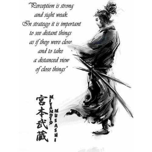 Miyamoto Musashi Reception Is Strong And Sight Weak Art Film Print Silk Poster for Your Home Wall Decor 24x36inch