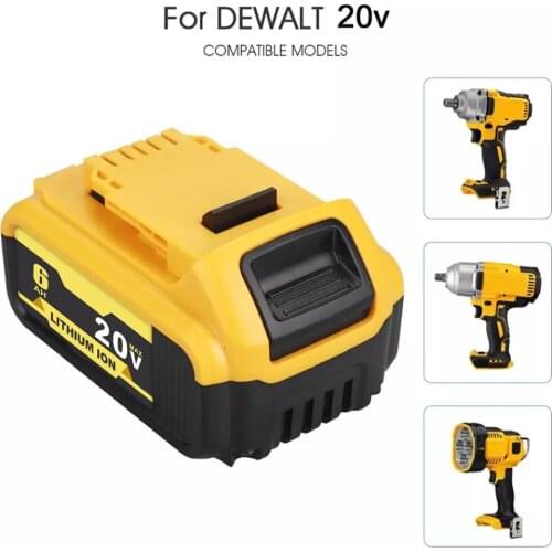 20V 6000mAh Battery Power Tools for DeWalt DCB180 DCB181 DCB200 DCB201 DCB204-2 DCB203 Battery Pack Cordless Tools Batteries