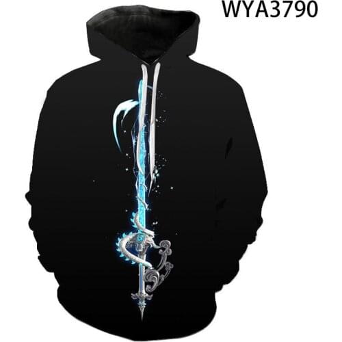 New Men Women Children 3D Print Game Weapon Sword Hoodies Fashion Pullover Coat Tops Harajuku Boy Girl Kids Cool Sweatshirts