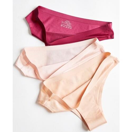 1pc 6 Colors Summer Soft Work Out Thong Seamless Womens Yoga Panties Sexy Girly Thong For Girls And Woman Machine Wash-able