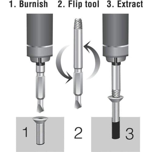 6PCS/Set HSS Damaged Screw Extract Or Broken Breakage Heads Crew Extractors Wood Bolts Remover Drill Tool Screw Extractor