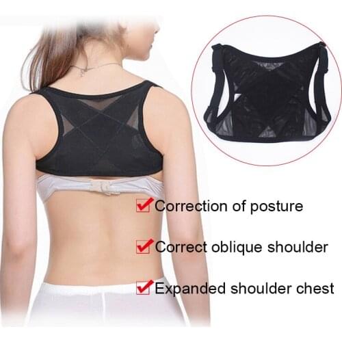 Female Back Posture Corrector Adjustable Brace Support Belt Shoulder Support Breathable Vest Humpback Correction Belt