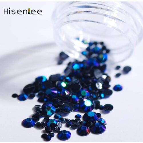 1Box Fashion Sweet Jelly Colorful Style Rhinestone Flat Round Shape Resin Design DIY Nail Art Handicraft Accessories Decoration