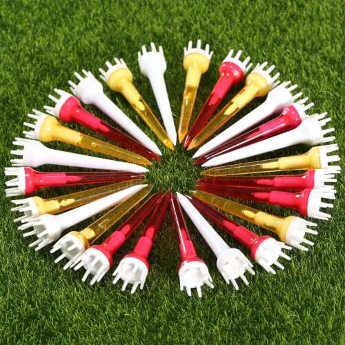 100pcs Plastic Red Transparent Golf Crown Booster Tees 62mm Reduce Friction Tee