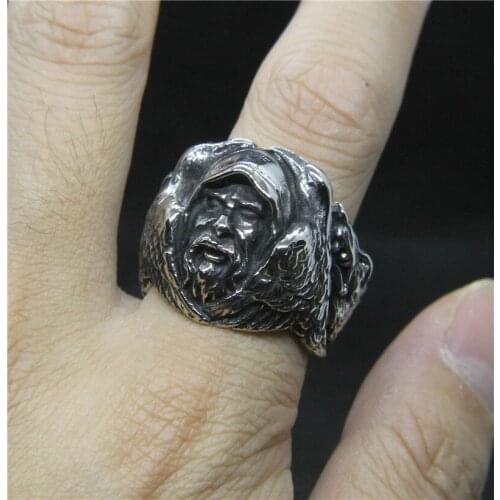 2020 Newest Fashion Eagle Mens Ring 316L Stainless Steel Old Men Cool Ring