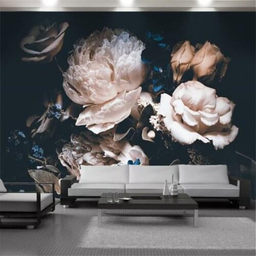 3d Flower Wallpaper Delicate and Beautiful Pink Flowers Interior Decoration Warm Romantic Home Decor Painting Mural Wallpapers