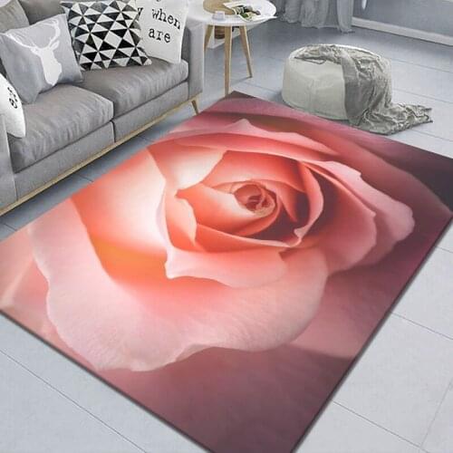 3D Stereo Colorful Flowers Carpet Nordic Art Carpets for Living Room Bedroom Area Rugs Kitchen Non-Slip Floor Mats Tatami Rugs