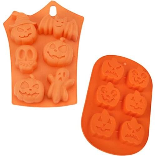 3D Pumpkin Silicone fondant Mold 2 styles Soap Molds Candy Chocolate Cake Mold Cake Decoration Tools Halloween Party Baking Mold