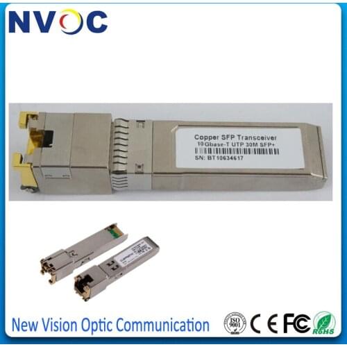 5Pcs/Lot,Compatible 10GBase-T Optical Module,10 Gigabit RJ45 Copper SFP+ Transceiver