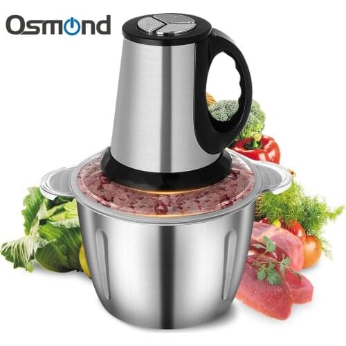 800W 3 Speed Stainless Steel Meat Grinder Chopper Electric Automatic Mincing Machine Household Grinder Food Processor Slicer