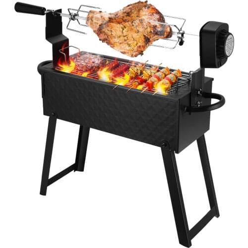 Automatic Household Electric Charcoal Grilled Roast Leg Of Lamb Stove Fish Chicken Rabbit Outdoor Grill Bbq Folding Grill Tool