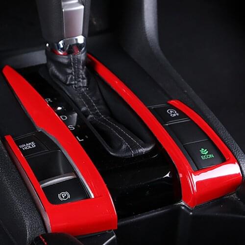 Car Gear Shift Panel Cover Sticker Trim for Honda CIVIC 2020 2019 2018 2017 2016 interior Accessories CarStyling