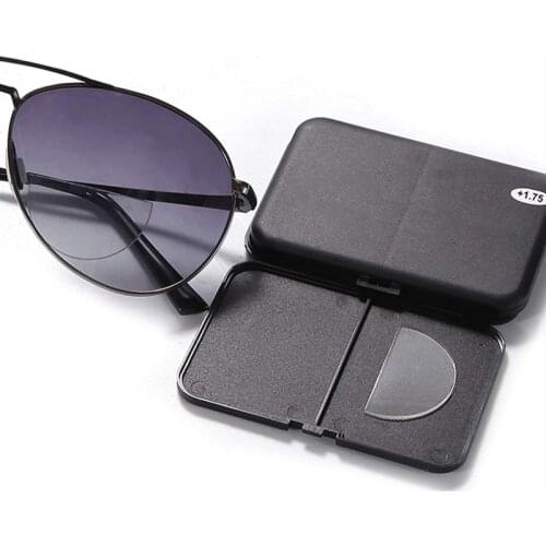 Liquid Silicone Bifocal Reading Glasses Lens Stick-on Presbyopic Lenses Magnification Near Far Diopter 125 150 2-Pcs Reusable