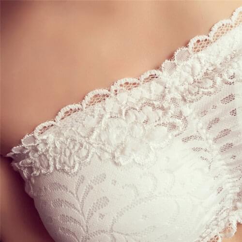 Women Strapless Lace New Digging Stripe Women Camis Head Harvest Bra Top Beach Tank Sexy Vest