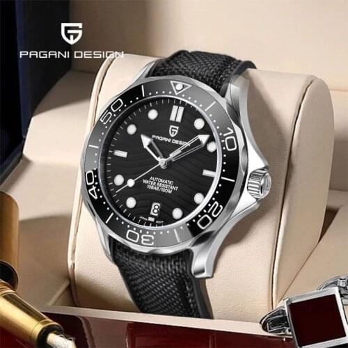 PAGANI DESIGN New Fashion Brand Silicone Mens Automatic Watches Top 007 Commander Men Mechanical Wristwatch Japan NH35A Watches