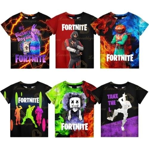 3D Printed Fortnite T Shirt for Kids Mens Womens Tshirt Battle Royale Game T Shirt for Children Birthday Gifts