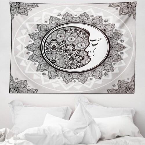 Artistic Mikrofiber Large Wall Tapestry Crescent Pattern Fabric Print Decorative Wall hanging 230cm x 140cm