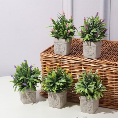 Simulation Lavender Artificial Flowers Fake Plants Home-Decoration Wedding Decor Office