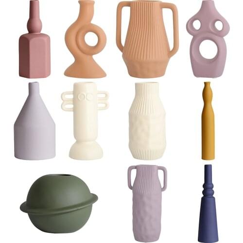 Creative Ceramic Vase Chic Flower Pot Vintage Livingroom Planter Decor