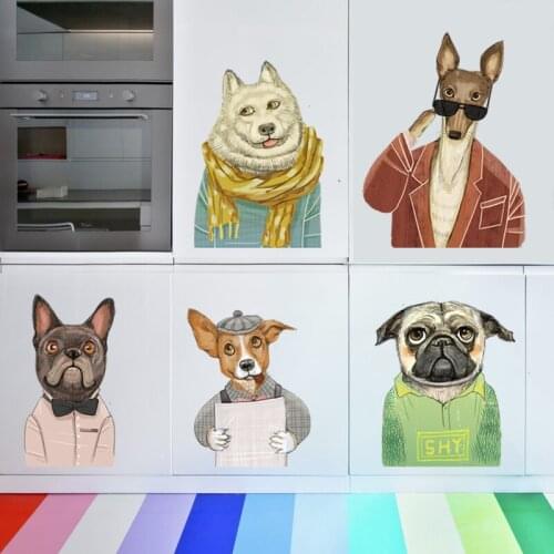 Creative 3D Dog Wall Stickers Teenager Living Room Bedroom Decor Aesthetic Animal Wall Decals DIY Wallpaper Mural