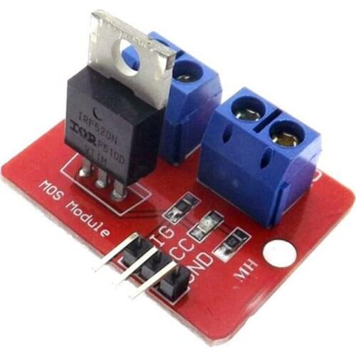 5pcs/lot IRF520 MOS Driver Module 0-24V Top Mosfet Button 520 Transistor Module for Arduino MCU ARM Raspberry pi