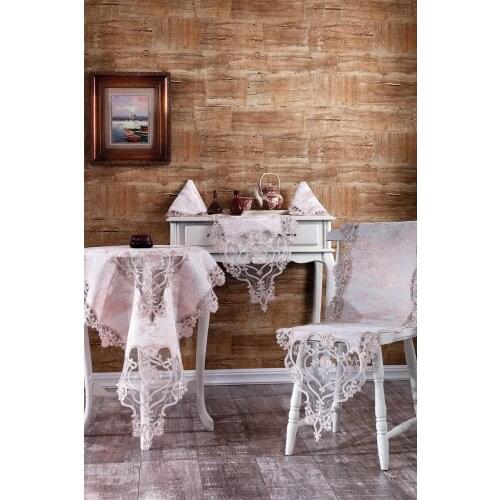 DowryWorld - Duru Linen Living Room Set 5 Pieces Ecru