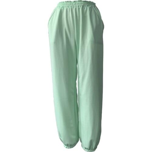 New Arrival Women High Waist Loose Sweatpants Solid Color Long Pants for Gym Sports Casual Trousers with Pockets for Fall Winter