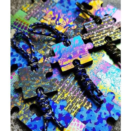 Mack Walker TC4 titanium alloy puzzle pendant knife pendant edc pendant umbrella rope pent