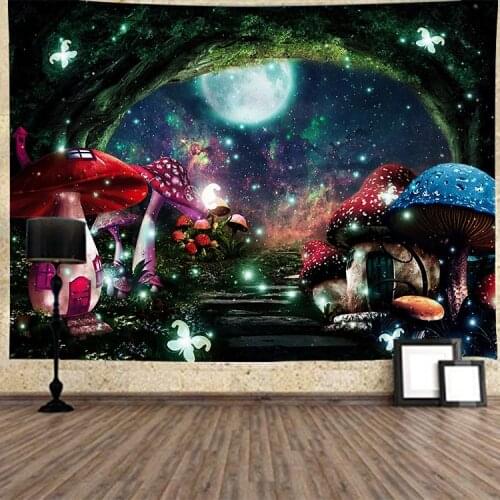 Psychedelic Colorful Tapestry Wall Hanging Background Home Decor Valance Magic Abstract Fantasy Practical Sofa Cover Chic Gift