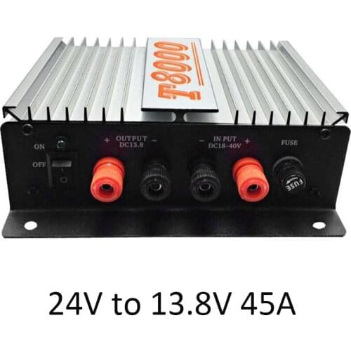 Radio power Transformer 24V to 13.8V Regulator Power supply for Mobile Two way Car Radio DC18V-40V input DC13.8V 45A output