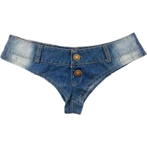 High Cut Sexy Denim Booty Shorts Vintage Cute Bikini Sexy Jeans Shorts Low Rise Waist Micro Mini Hot Short Culb Wear FX35