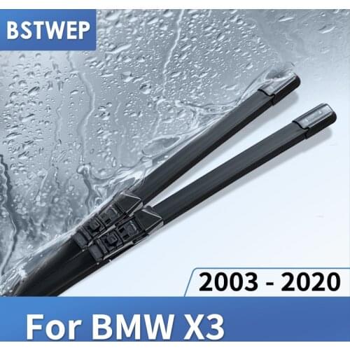 BSTWEP Wiper Blades for BMW X3 E83 F25 G01 Fit Hook / Side Pin / Special Push Button Arms from 2003 to 2020