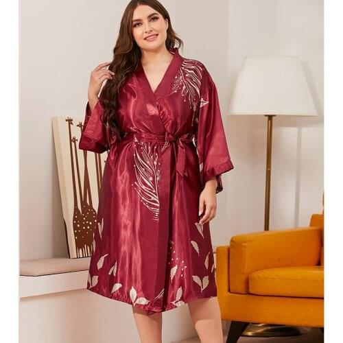 Silk Ice Silk Pajamas Womens Spring and Summer Long Bridesmaid Red Bridal Morning Gown Home Nightgown Bath Robe