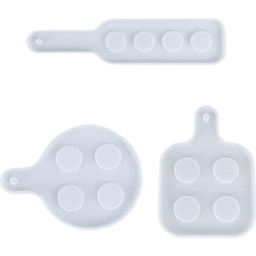 Silicone Casting Epoxy Mould 4 Holes Shot Glasses Tray Mold Resin Wine Glass Holder Mold For Party Bars And Clubs Decoration