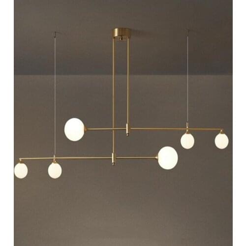 Nordic G9 Golden Copper Chandelier For Dining Room Kitchen Island Table Hanging Lighting Indoor Decoration Ceiling Pendant Lamp