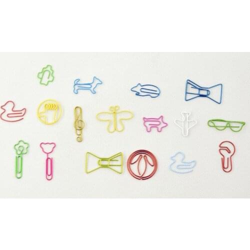 Randomly mixed multicolour 20 different paper clips