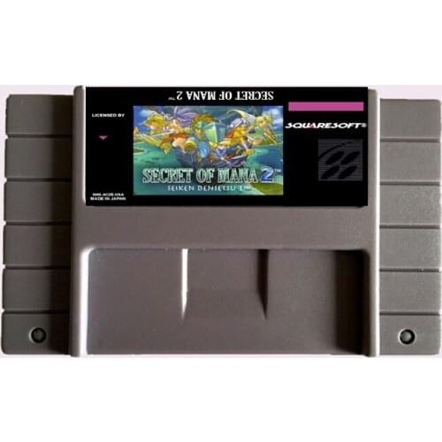 Save File Secret Of Mana 2 NTSC 16 Big Gray Game Card For USA Version Game Player