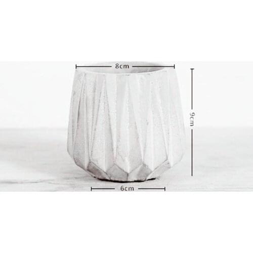 Modern Simple Home Decorations Flower Pot Silicone Cement Mold Desktop Ornament Clay Molds Diy Concrete Mould