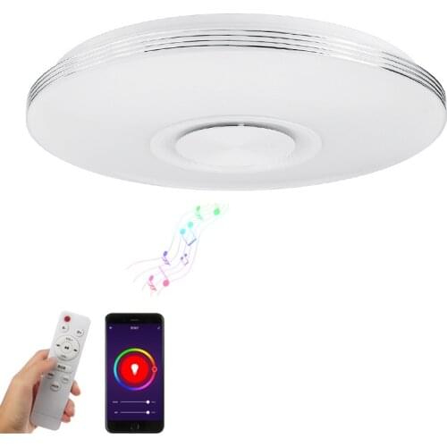 100W Modern LED Smart Ceiling Light WiFi APP Intelligent Control Ceiling Lamp Living Room RGB Dimming bluetooth Music Light