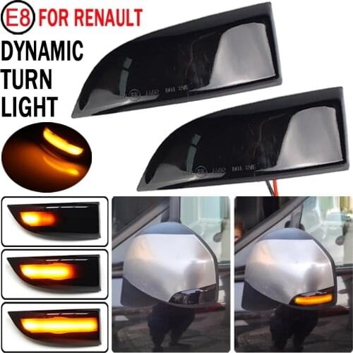 For Renault Grand Scenic III Megane MK3 Laguna X91 Fluence Latitude SM5 Safrane Dynamic Blinker LED Turn Signal Mirror Light