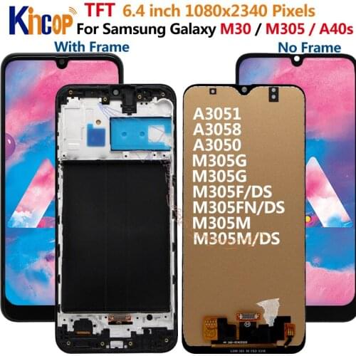 TFT For Samsung Galaxy m30 m305F LCD Display With frame Ttouch Screen For Samsung m305F/DS M305FN/D A40s M30 Digitizer