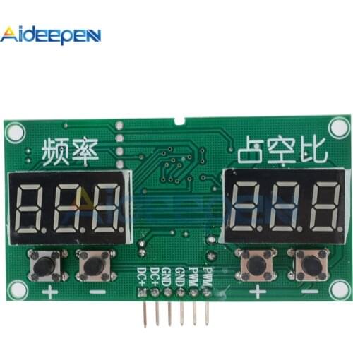 TM1637 PWM Pulse 6HZ-100KHZ 0-99% Frequency Square Wave Signal Generator Duty Cycle Module DC 3.3V 20V PWM Driver Transistor