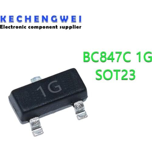 100PCS BC847C SOT23 BC847 847C SOT SMD SOT-23 1G SMD transistor