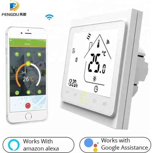 WiFi Smart Thermostat Temperature Controller for Water/Electric floor Heating Water/Gas Boiler Works with Alexa Google Home