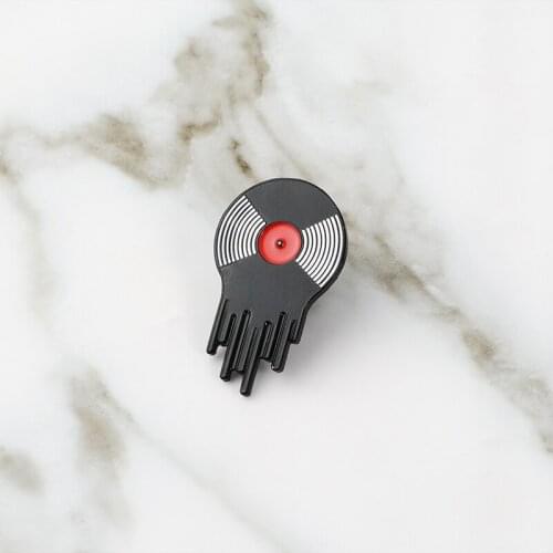 Vintage Vinyl Records Enamel Pins Brooches Ups and downs Music Melody Lapel Pins Badges Played classic song Jewelry Party gift
