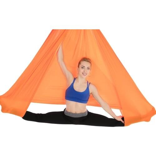 Aerial Yoga Hammock Elastic Nylon Yoga Training Belt Anti-Gravity Yoga Swing for Body Building Pilates Workout Fitness 4*2.8m