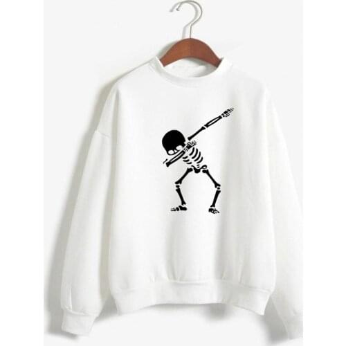 Dabbing Skeleton long sleeve hoodies femme autumn winter women brand tracksuits harajuku pullovers O Neck casual sweatshirts
