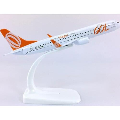 Luxury 1/400 Scale Boeing B737-800 16CM Brazil GOL airlines airplane model toys aircraft diecast plastic alloy plane gifts kids